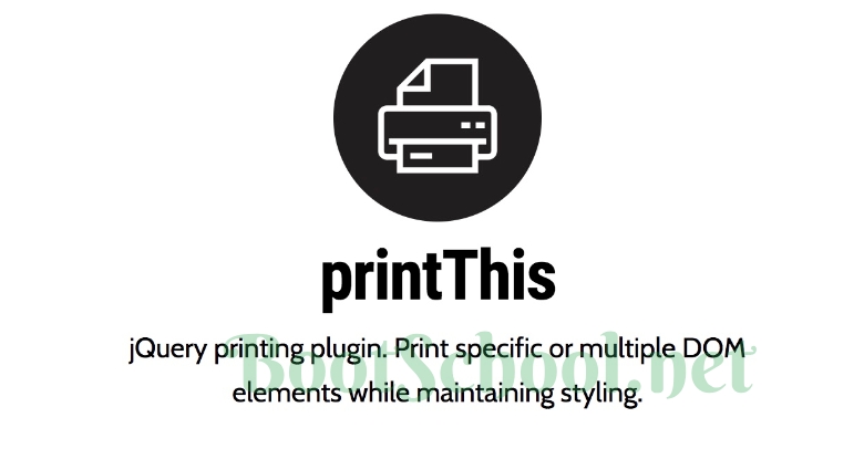 可打印页面特定元素的jquery打印插件printThis