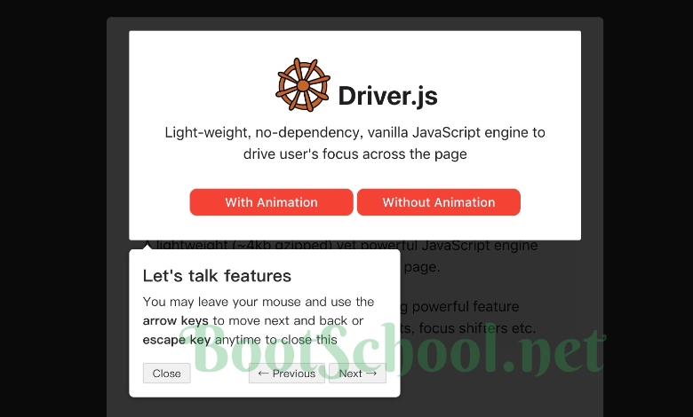 网站功能引导插件Driver.js，实现分步骤介绍产品功能从而增强用户对产品的体验